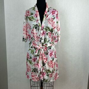 Show Me Your Mumu Brie Robe Garden of Bloom Peony Floral Lightweight One Size